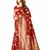 Red woven art silk saree with blouse