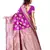 Pink woven art silk saree with blouse