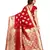 Red woven art silk saree with blouse