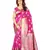 Pink woven art silk saree with blouse