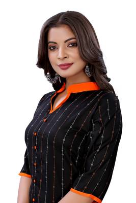 Black printed rayon ethnic-kurtis 3