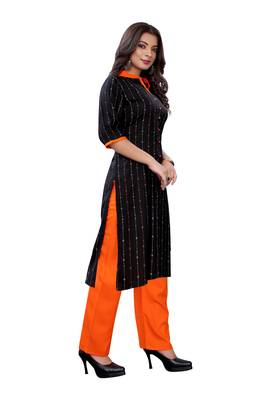 Black printed rayon ethnic-kurtis 4