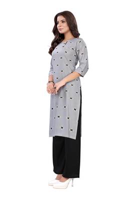 Grey printed rayon ethnic-kurtis 5
