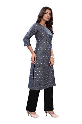 Grey printed rayon ethnic-kurtis 4