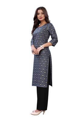 Grey printed rayon ethnic-kurtis 5
