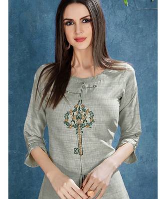 Green colour Tusser kurti 2