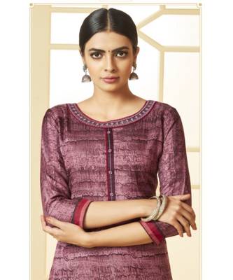 Purple Digital Print Kurta with Palazzo 2