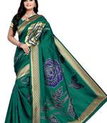 Green Zari Woven Banarasi Silk Saree With Blouse