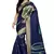 Blue Zari Woven Banarasi Silk Saree With Blouse
