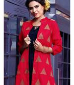 Blue Gown with Red Jacket