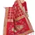Red Bandhani Zari Work Banarasi Silk Saree With Blouse