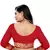 Red Bandhani Zari Work Banarasi Silk Saree With Blouse