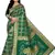 Green Bandhani Zari Work Banarasi Silk Saree With Blouse