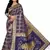 Navy Blue Bandhani Zari Work Banarasi Silk Saree With Blouse