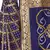 Navy Blue Bandhani Zari Work Banarasi Silk Saree With Blouse