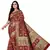 Maroon Zari Woven Banarasi Silk Bandhani Saree With Blouse