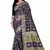 Navy Blue Zari Woven Banarasi Silk Bandhani Saree With Blouse