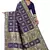 Navy Blue Zari Woven Banarasi Silk Bandhani Saree With Blouse