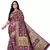 Wine Zari Woven Banarasi Silk Bandhani Saree With Blouse