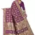 Wine Zari Woven Banarasi Silk Bandhani Saree With Blouse