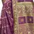 Wine Zari Woven Banarasi Silk Bandhani Saree With Blouse