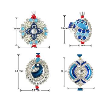 Mahi Combo of Peacock Four Rakhis 5