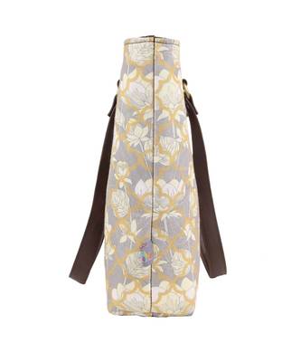 White Lotus Flower Designer Tote Bag 4