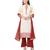 Women's Off White & Maroon Chanderi readymade salwar suit with dupatta
