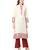Women's Off White & Maroon Chanderi readymade salwar suit with dupatta