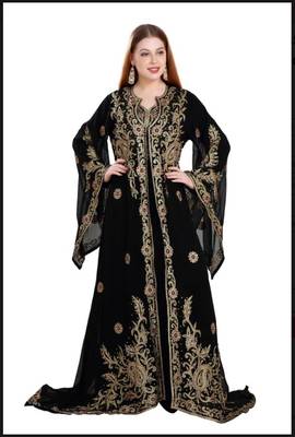 SALE !! Moroccan Islamic Kaftan Beach Fancy Modern Floor Length Bell Sleeve For Women Dress 3