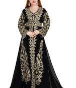 Exclusive Maxi Abaya Moroccan Islamic Kaftan Beach Fancy Modern Floor Length Bell Sleeve For Women Dress