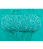Turquoise Chikankari Embroidered Georgette Unstitched Salwar Kameez With Dupatta