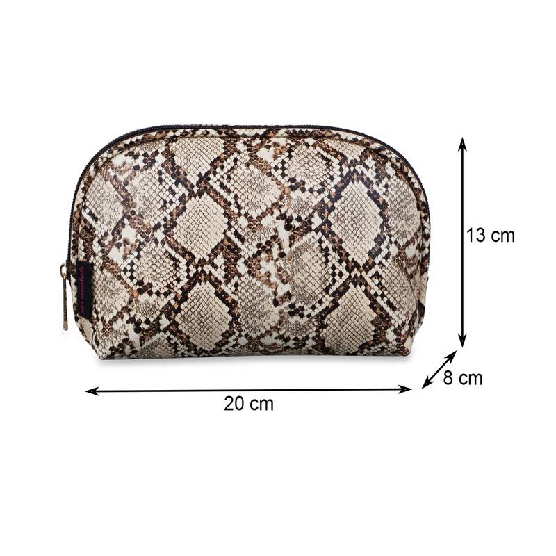 NFI essentials Semicircle Makeup Pouch for Women Stylish Pouch for Makeup Accessories Travel Organiser Cosmetic Pouches