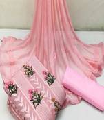 Pink embroidered chanderi salwar