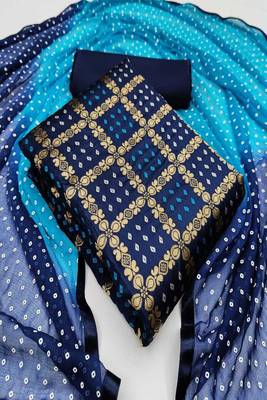 Blue woven chanderi salwar 1