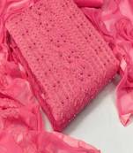 Pink embroidered cotton salwar