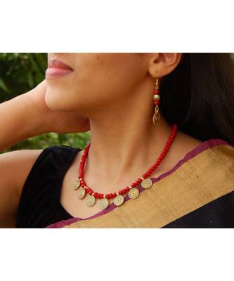 Red crystal necklace-sets 1