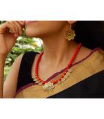 Red agate necklace-sets