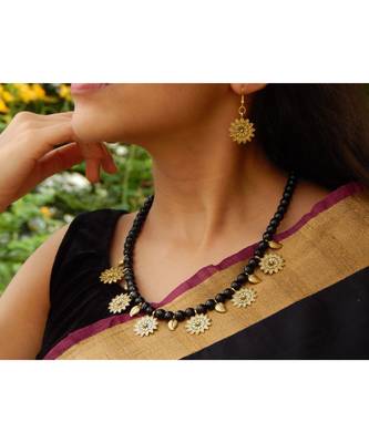 Black agate necklace-sets 1