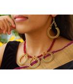 Maroon agate necklace-sets