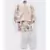 Floral Print Kurta with Peach Jacket and Pants