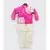 Hot Pink Jacket with Kurta and Chudidar