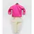 Hot Pink Jacket with Kurta and Chudidar