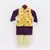 Yellow Brocade Jacket with Purple Kurta and Chudidar