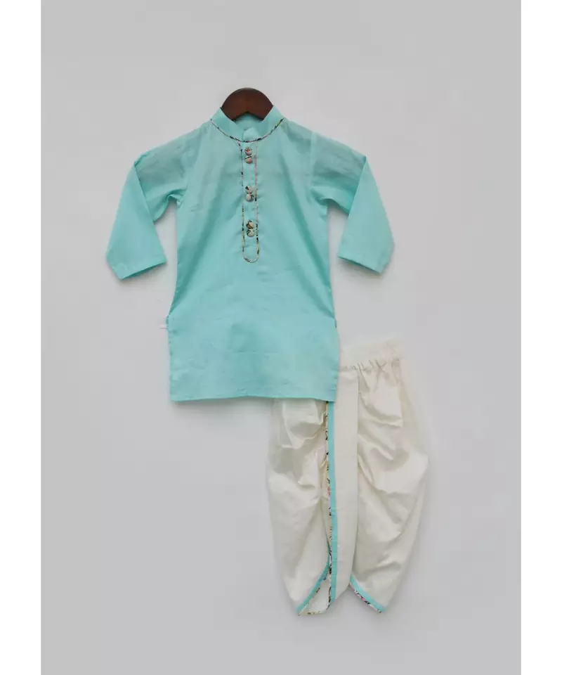 Blue Kurta with Dhoti