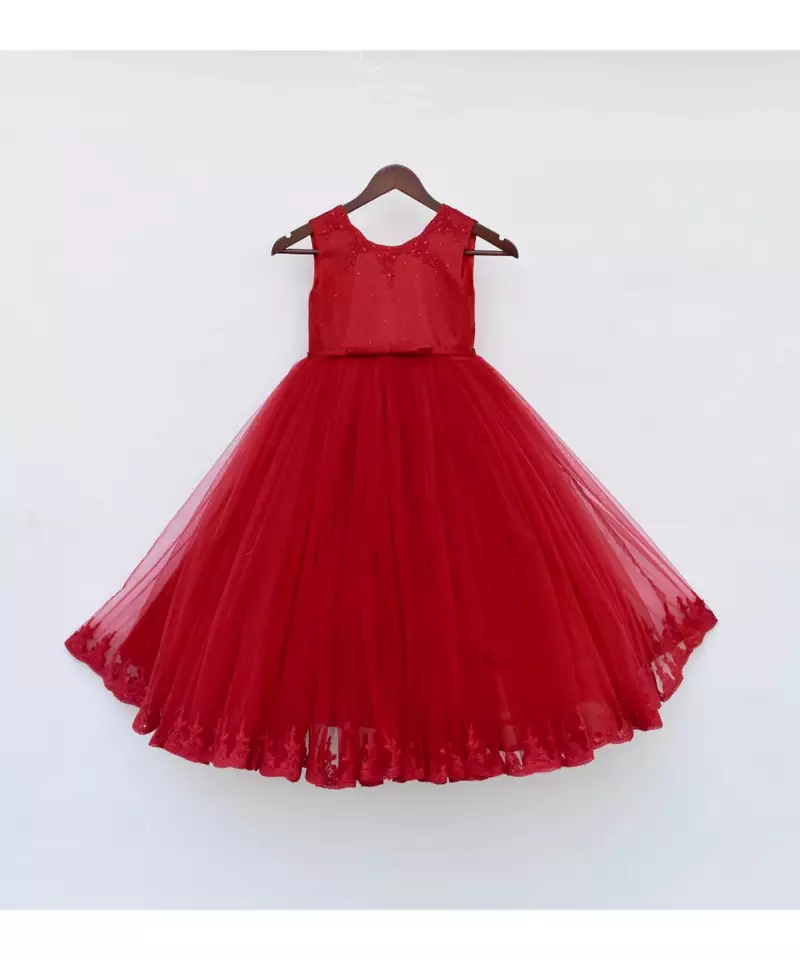 Red Net Gown