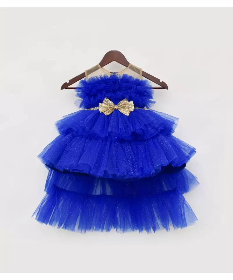 Blue Shimmer Net Gown