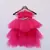Dark Pink Net High Low Gown