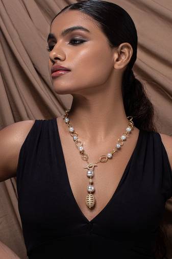 Gold stone Necklaces