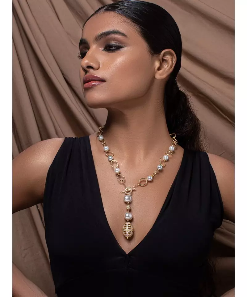 Gold stone Necklaces